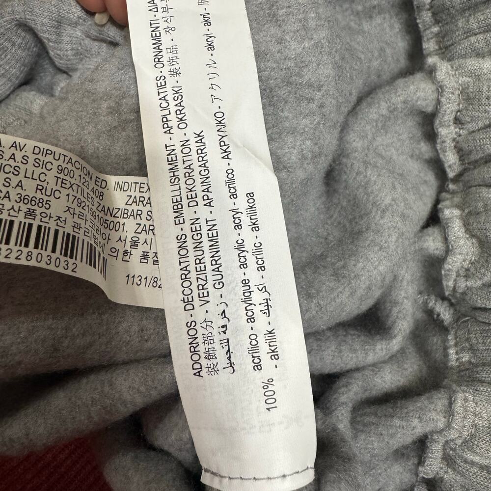 zara grey turtle neck elastic waist sweater medium‎ - Picture 7 of 7